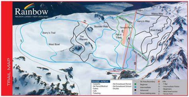 Rainbow ski field in the Nelson Lakes region. 