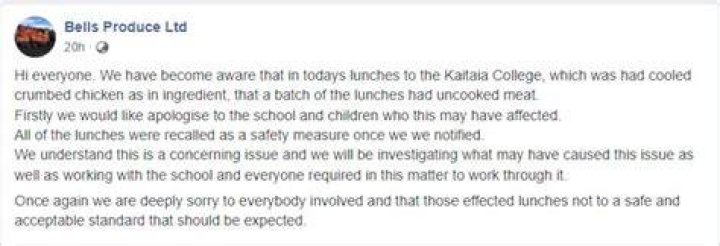 Raw chicken served to Kaitaia College students not an isolated incident