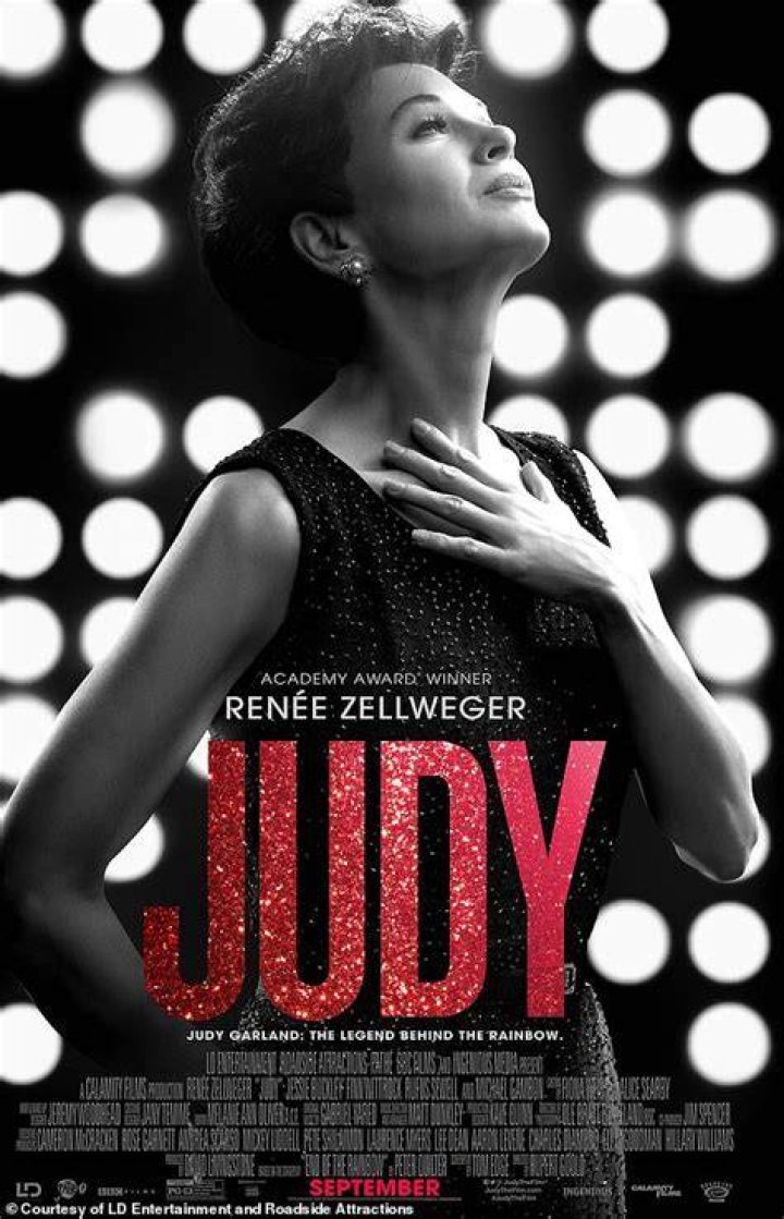 Ren&eacute;e Zellweger plays Judy Garland in the forthcoming biopic 'Judy'
