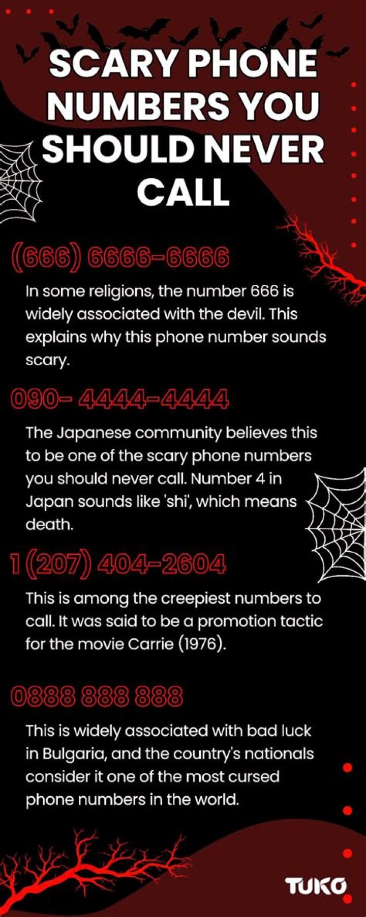 scary phone numbers