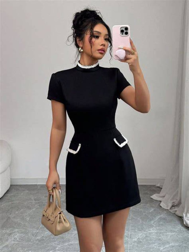 Sleeve, Collar, Dress, Style, Formal wear, One-piece garment, Headgear, Fashion, Cap, Electric blue, 