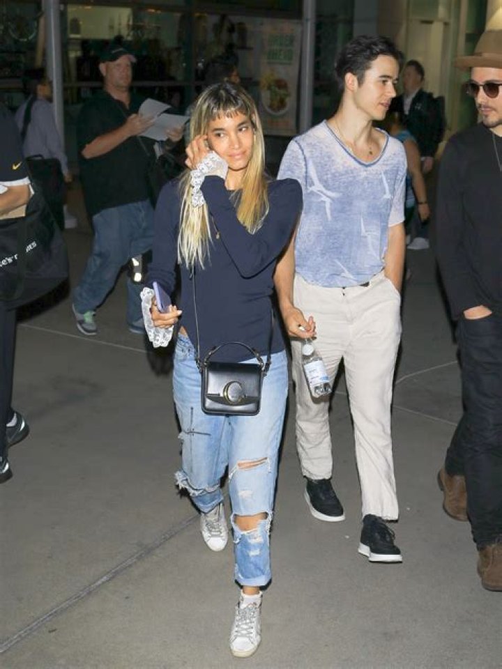 Sofia Boutella and new boyfriend Keean Johnson attend the Vanity Fair