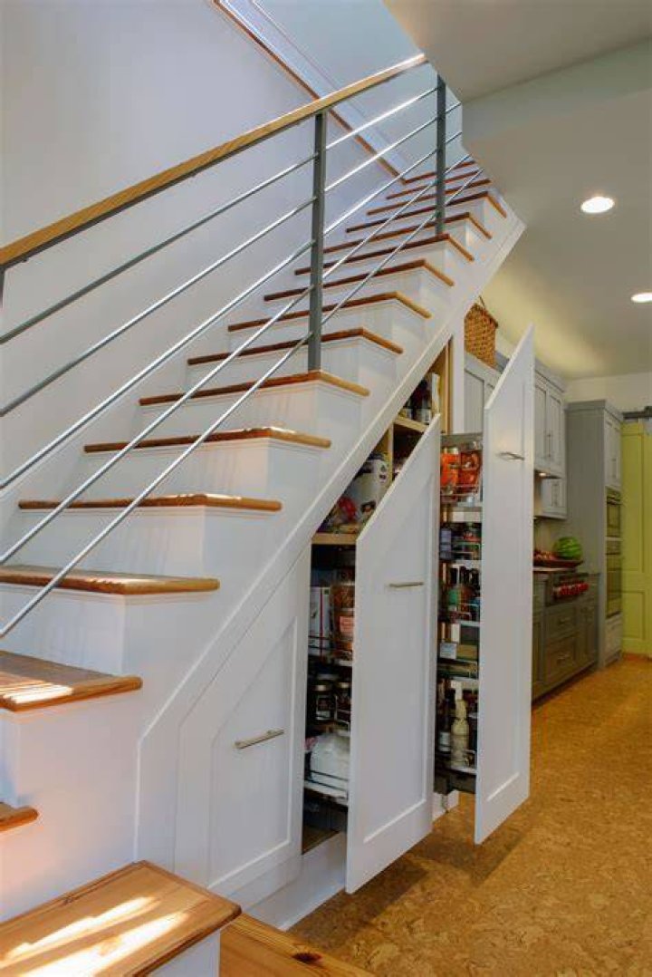 Storage or play space beneath stairs