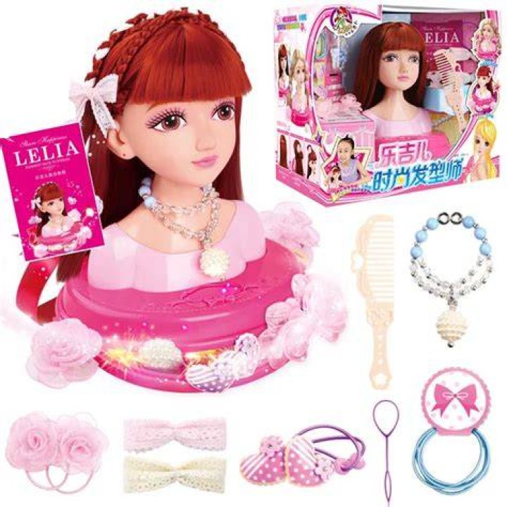 Stuffed toy, Hairstyle, Toy, Fashion accessory, Beauty, Eyelash, Long hair, Blond, Hair accessory, Brown hair, 