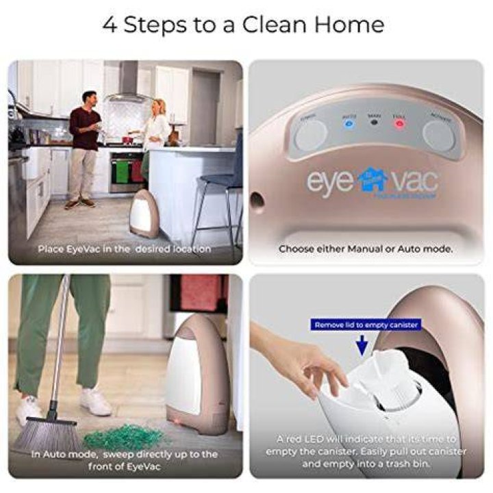 sweeping hair into eyevac