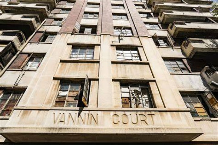 The dilapidated Vannin Court in Hillbrow