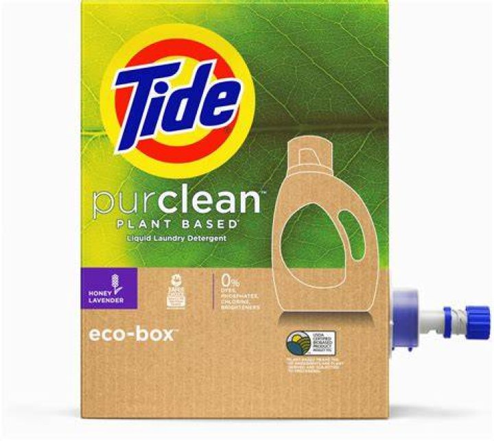 tide purclean plant-based epa safe natural laundry detergent