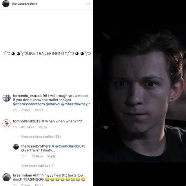 tom holland instagram story