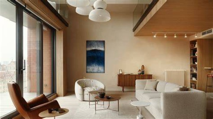 warm interior design living room space