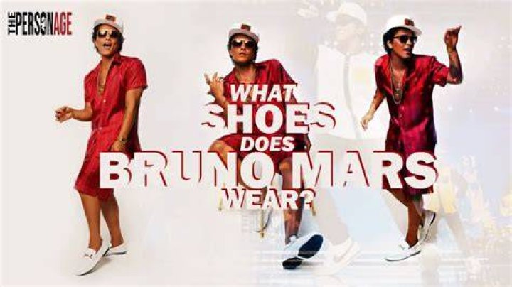 What shoes does Bruno Mars wear?