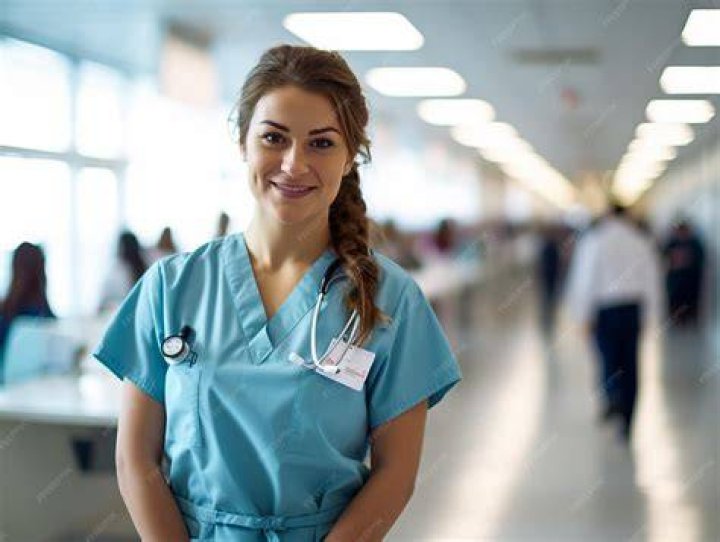 young woman in nurse's costume, portrait